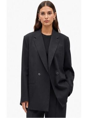 NWT Totême Black Oversized Wool Blazer Size 10